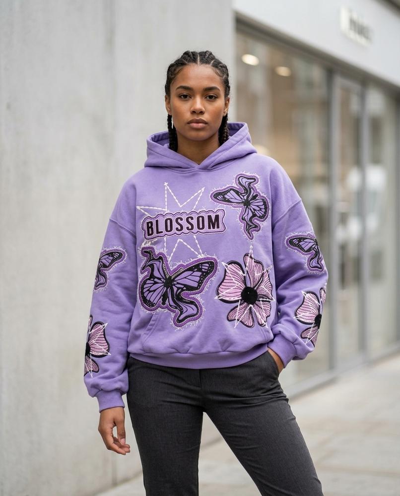 Statement Street - Taler | Bestickter Lockerer Hoodie Damen
