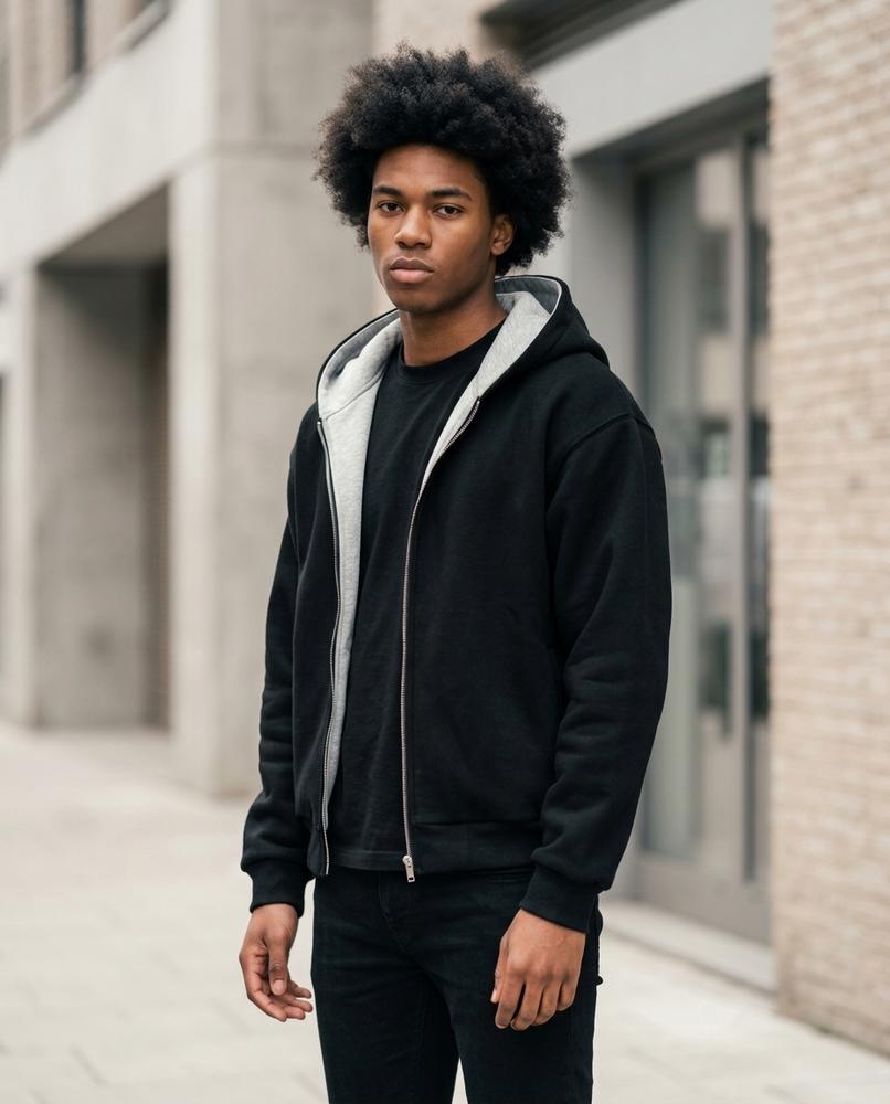 Statement Street - Eolol | Gefütterter Reißverschluss Hoodie Herren