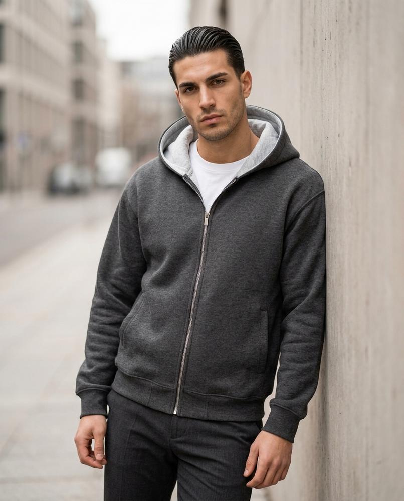 Statement Street - Eolol | Gefütterter Reißverschluss Hoodie Herren