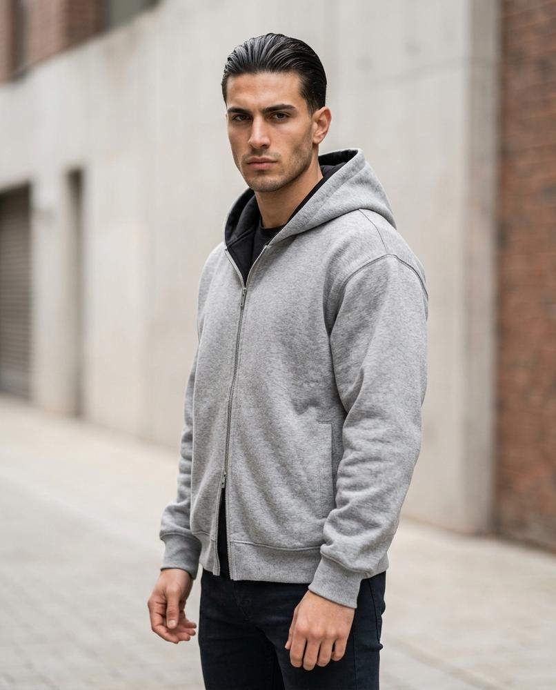 Statement Street - Eolol | Gefütterter Reißverschluss Hoodie Herren