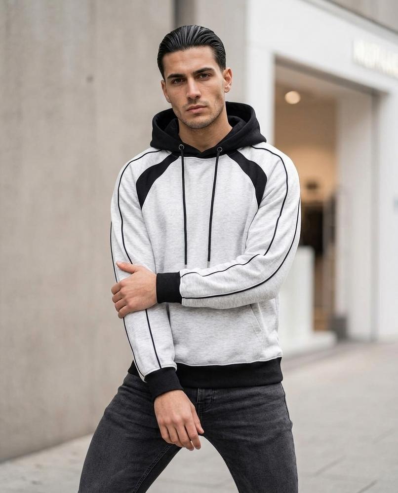 Statement Street - Yobam | Zweifarbig Paspeliert Hoodie Herren