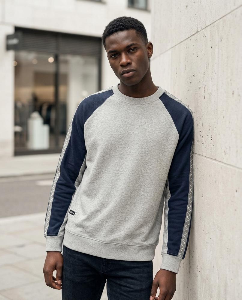 Statement Street - Ravor | Zweifarbig Bestickt Sweatshirt Herren