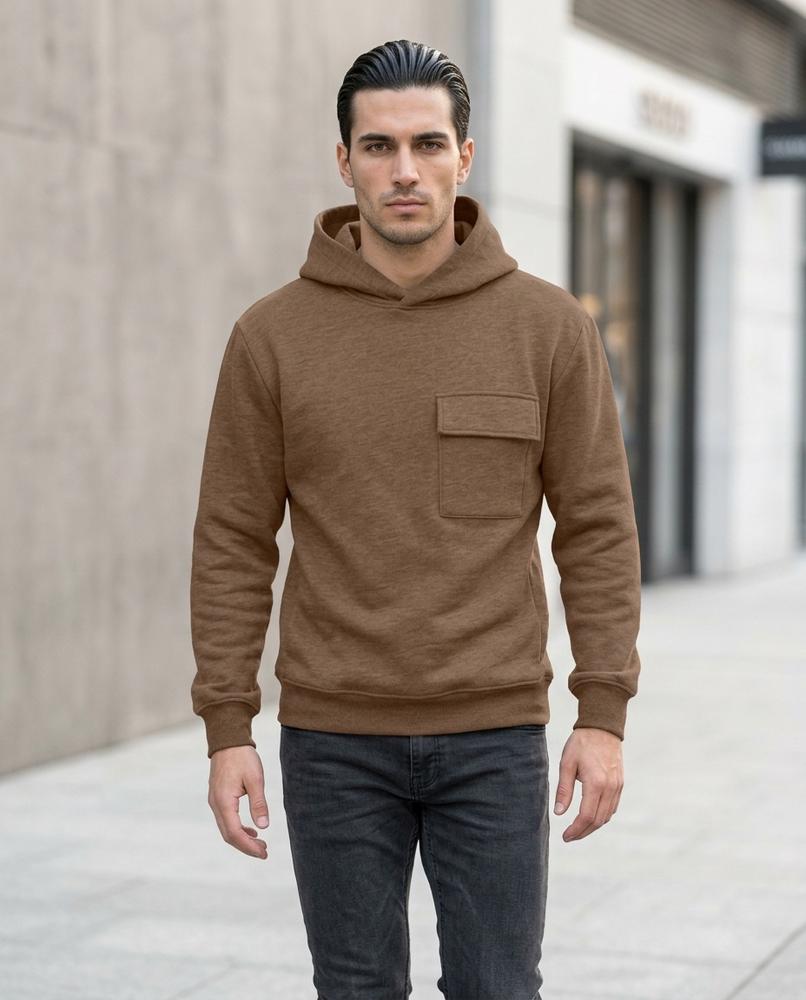 Statement Street - Vufod | Strukturierter Melierter Hoodie Herren