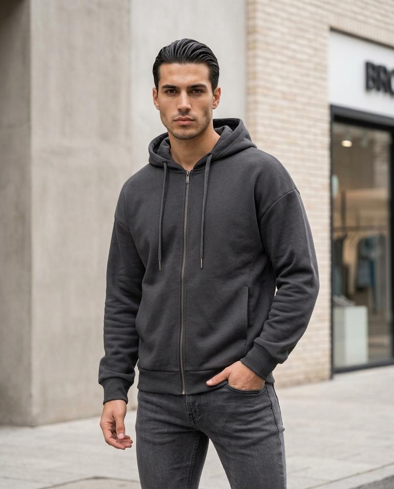 Statement Street - Nazul | Langärmliger Verschließbarer Hoodie Herren