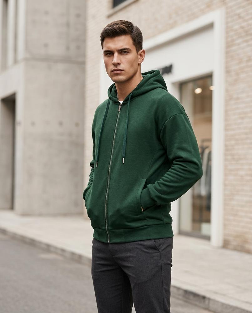 Statement Street - Nazul | Langärmliger Verschließbarer Hoodie Herren