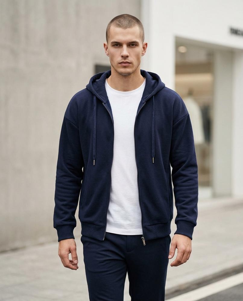 Statement Street - Nazul | Langärmliger Verschließbarer Hoodie Herren