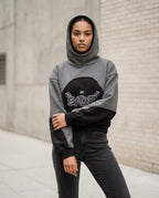 Statement Street - Kusel | Zweifarbig Kurz Geschnitten Hoodie Damen