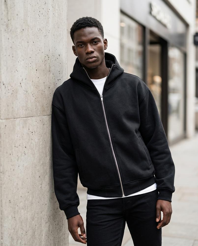 Statement Street - Dudor | Reißverschluss Baumwoll Hoodie Herren