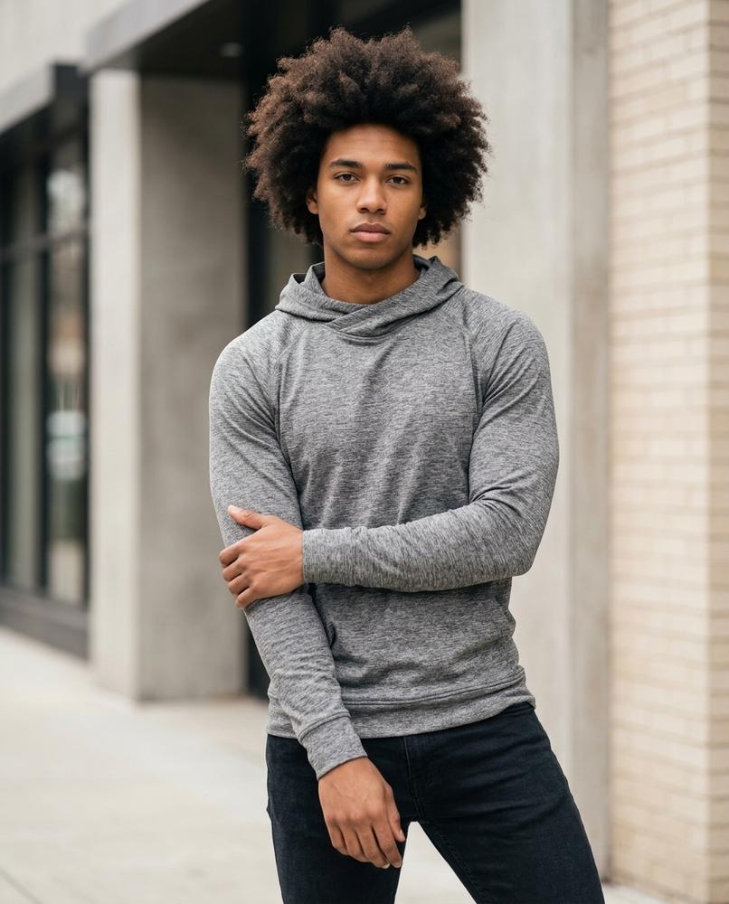 Statement Street - Easim | Langärmliger Figurbetonter Hoodie Herren