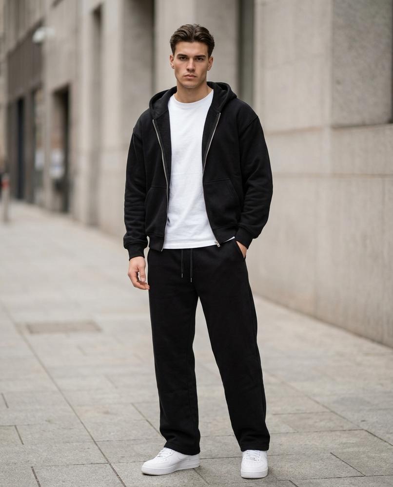 Statement Street - Dikos | Locker Sitzender Baumwoll Hoodie Herren