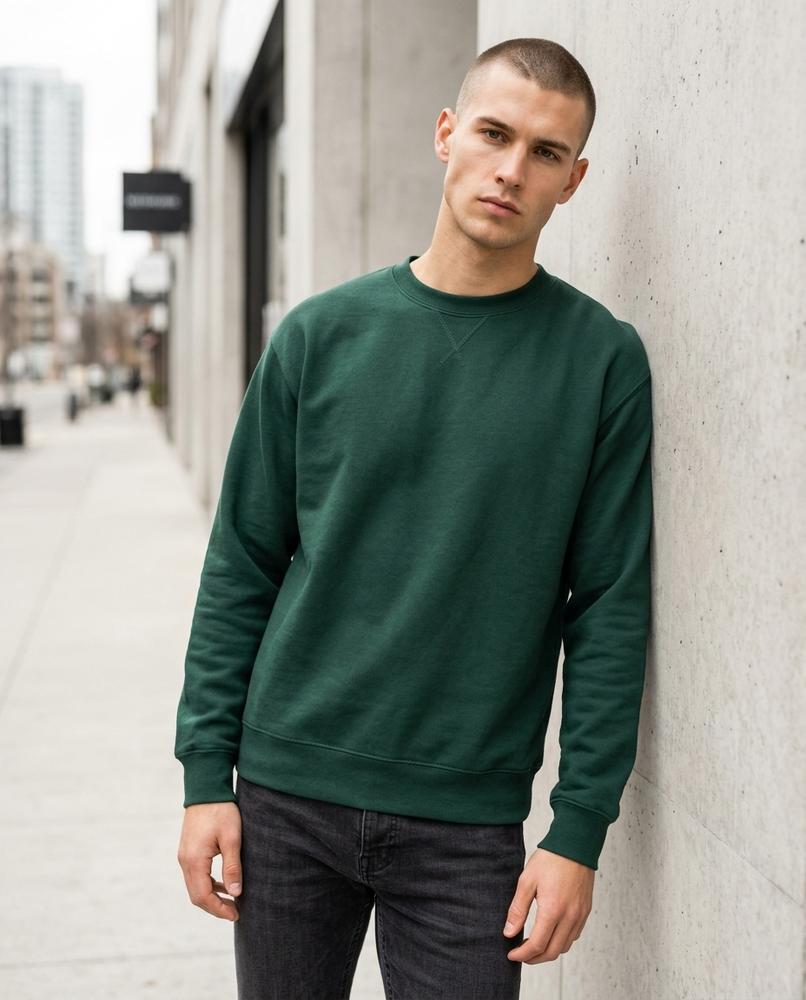 Statement Street - Lerem | Langärmliges Unifarbenes Sweatshirt Herren