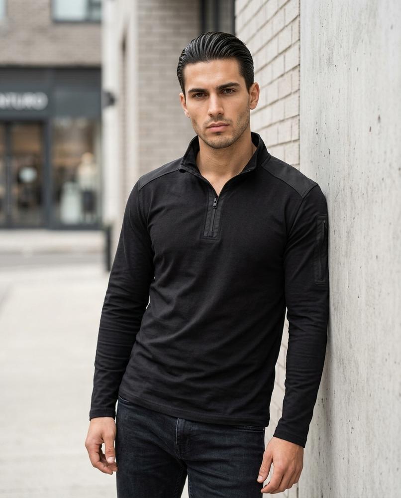 Statement Street - Tiker | Langärmlig Verstärkt Shirt Herren