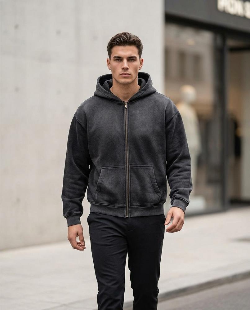 Statement Street - Kevil | Gewaschen Baumwoll Hoodie Herren