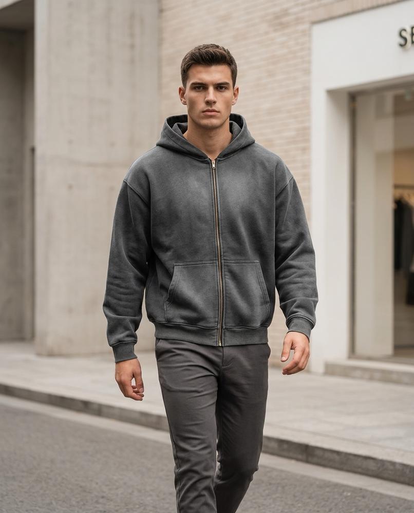 Statement Street - Kevil | Gewaschen Baumwoll Hoodie Herren