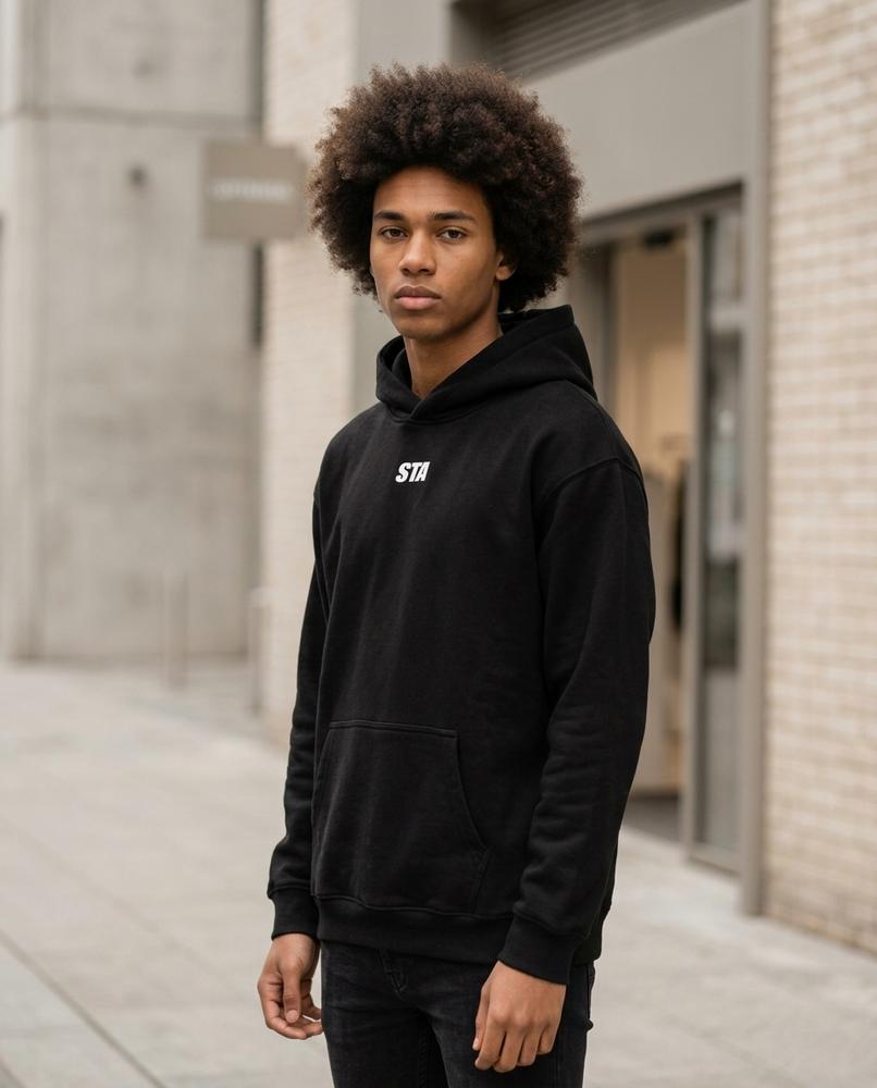 Statement Street - Yovil | Locker Geschnittener Bedruckter Hoodie Unisex