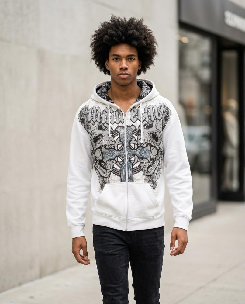 Statement Street - Nitok | Bedruckter Gewaschener Hoodie Herren