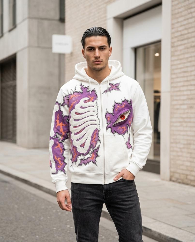 Statement Street - Mifom | Applizierter Mehrfarbiger Hoodie Herren