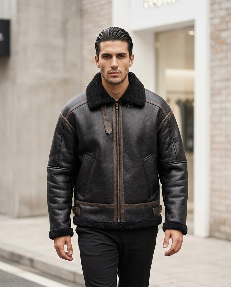 Statement Street - Miwas | Gefütterte Leder Jacke Herren