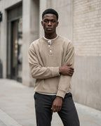Statement Street - Cevir | Gerippt Langärmlig Shirt Herren