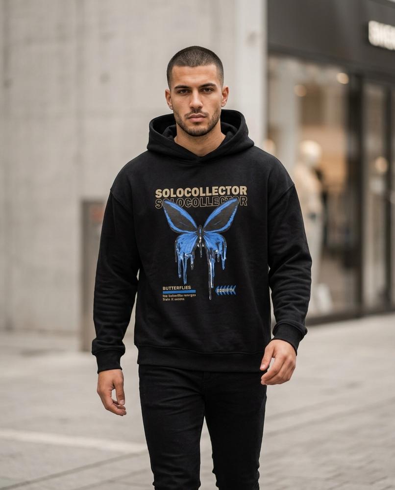 Statement Street - Luvin | Langärmliger Bedruckter Hoodie Herren