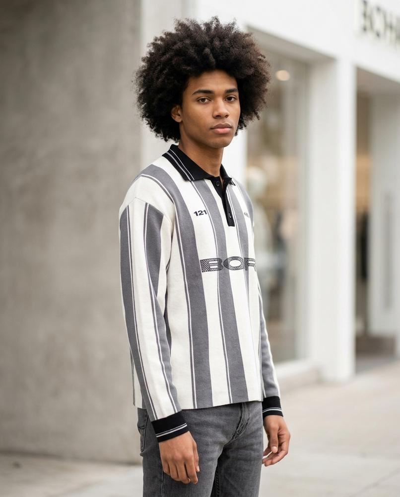 Statement Street - Suvin | Gestreiftes Langärmliges Shirt Herren