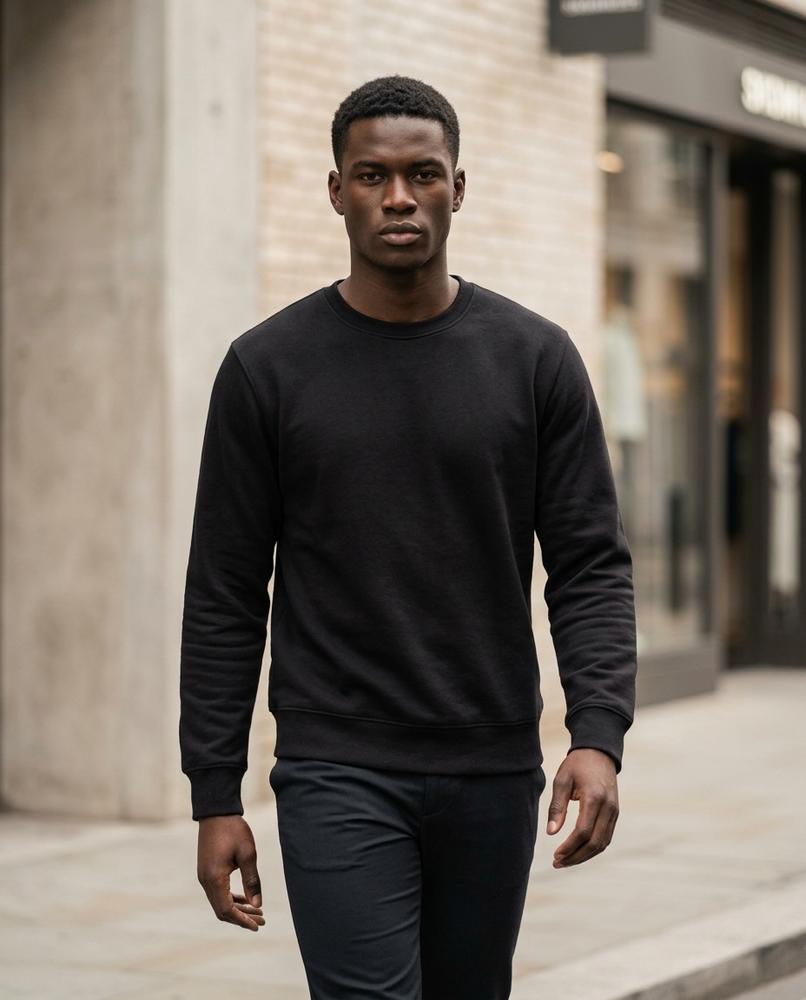 Statement Street - Tabom | Langärmlig Unifarben Sweatshirt Herren