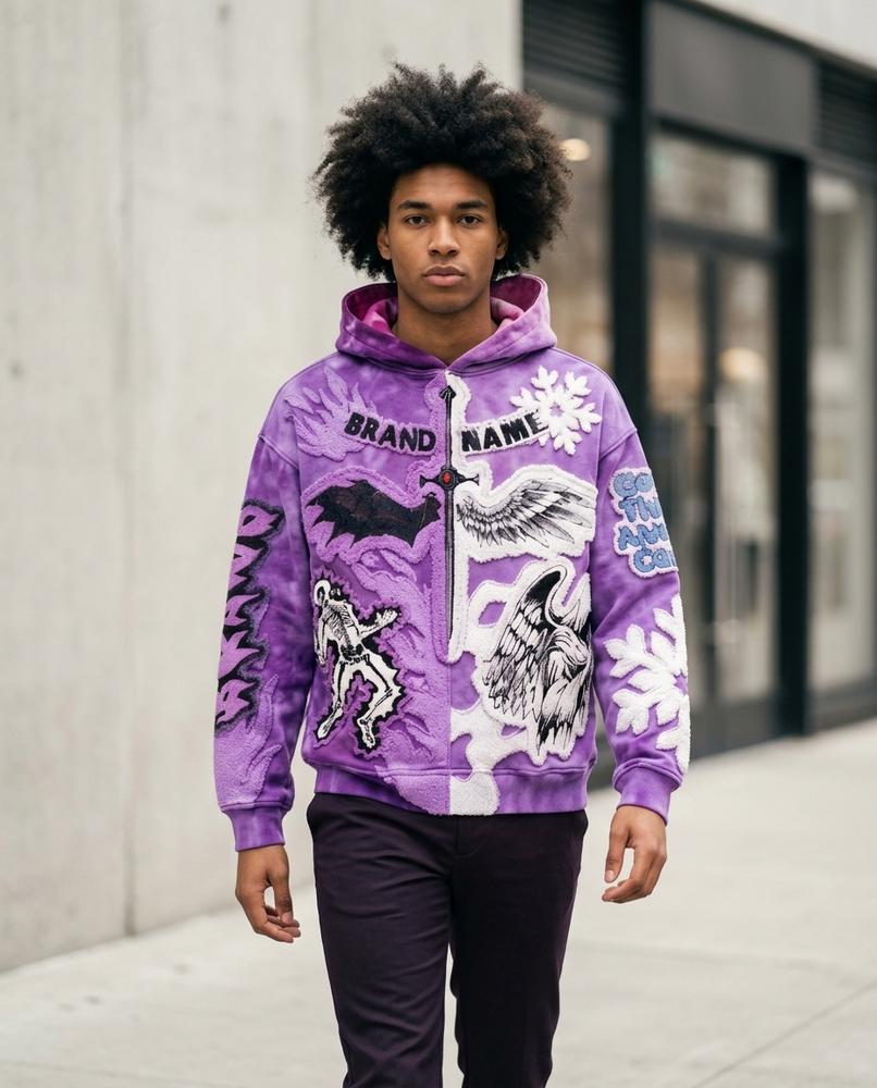 Statement Street - Dusol | Bestickter Strukturierter Hoodie Unisex
