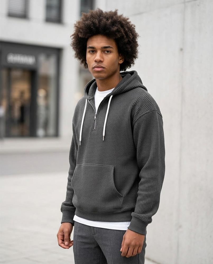 Statement Street - Kevon | Strukturiert Gestrickt Hoodie Herren