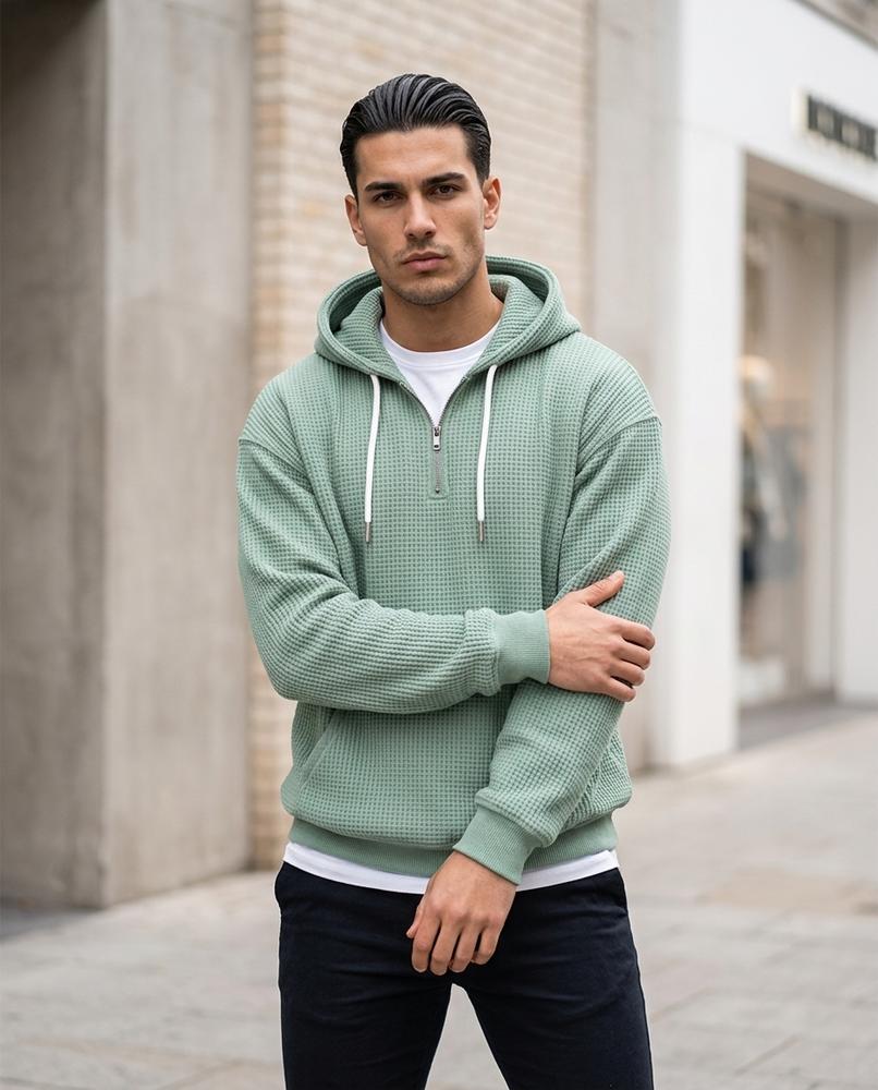 Statement Street - Kevon | Strukturiert Gestrickt Hoodie Herren