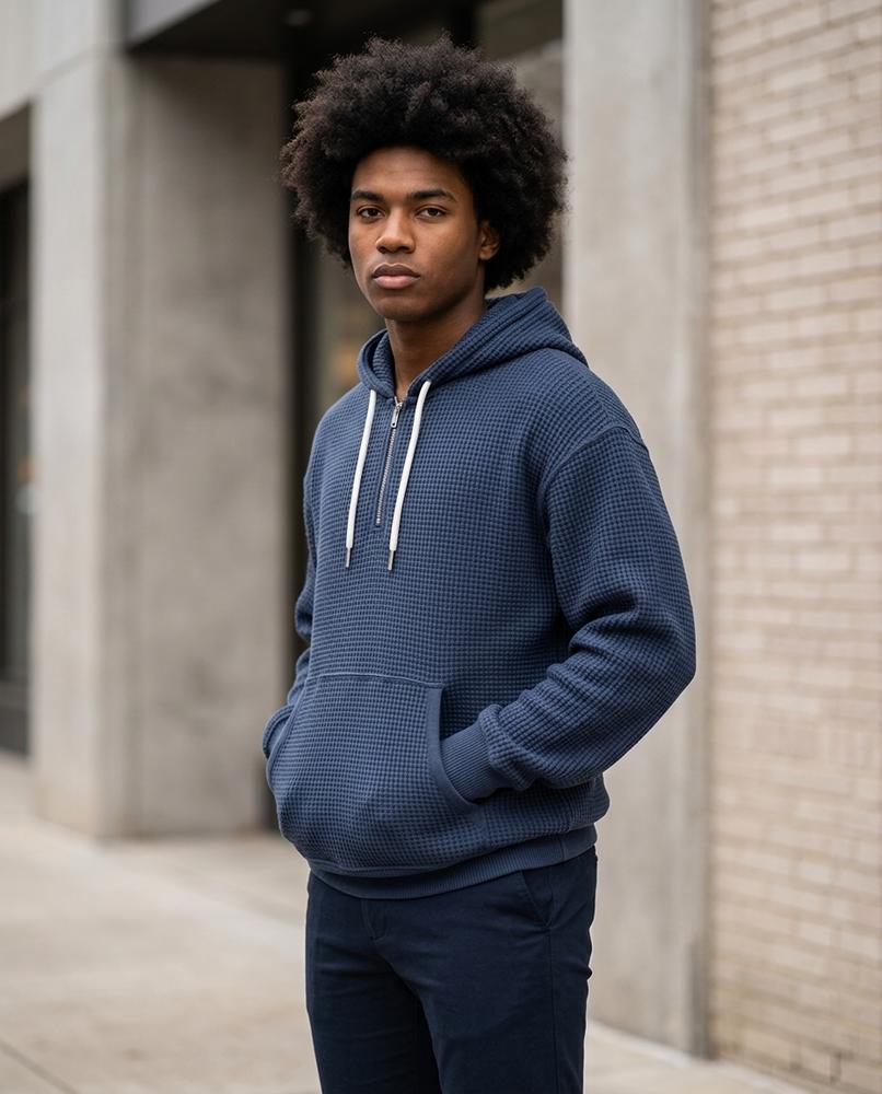 Statement Street - Kevon | Strukturiert Gestrickt Hoodie Herren