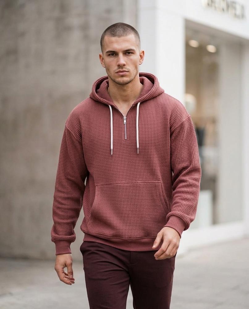 Statement Street - Kevon | Strukturiert Gestrickt Hoodie Herren