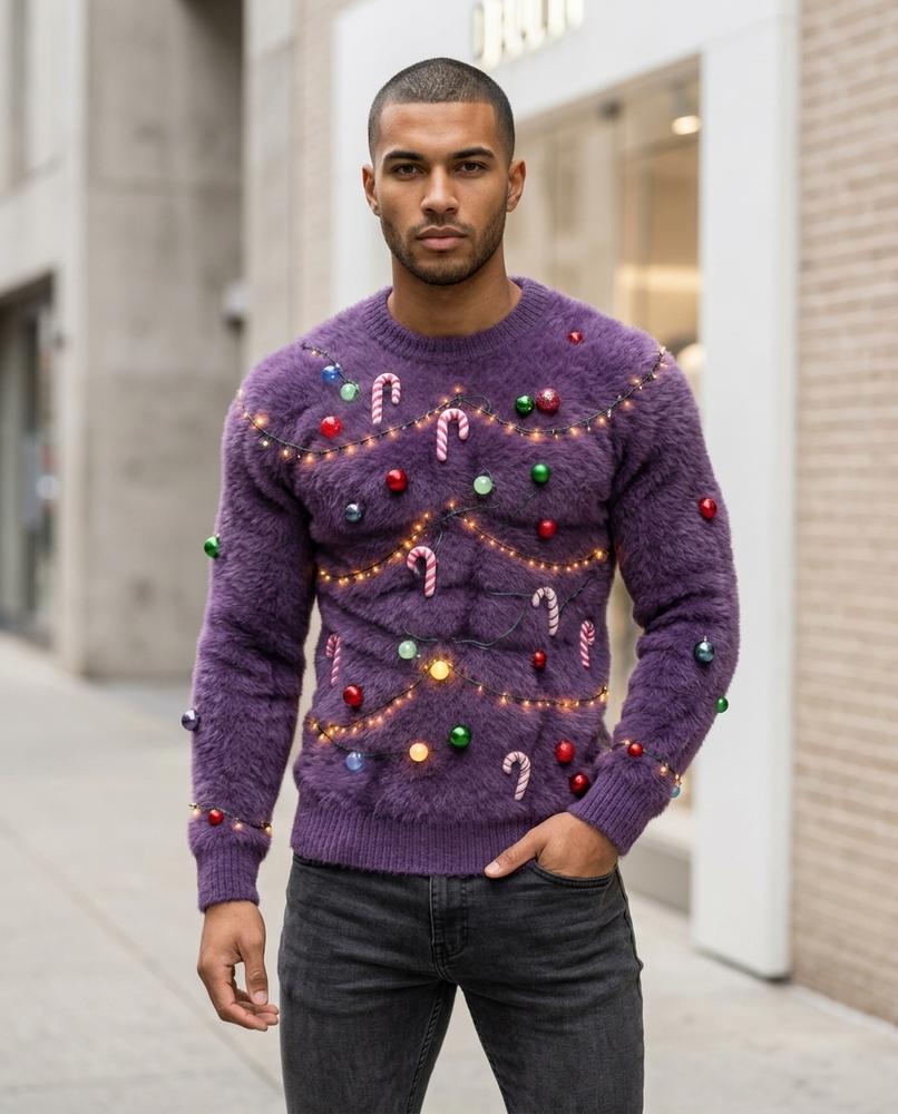 Statement Street - Sisud | Gepolstert Dekoriert Pullover Herren