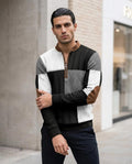 Statement Street - Mepit | Farbgeblockt Strukturiert Pullover Herren