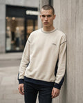 Statement Street - Tovet | Zweifarbiges Kontrastgestepptes Sweatshirt Herren