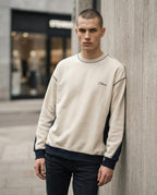 Statement Street - Tovet | Zweifarbiges Kontrastgestepptes Sweatshirt Herren