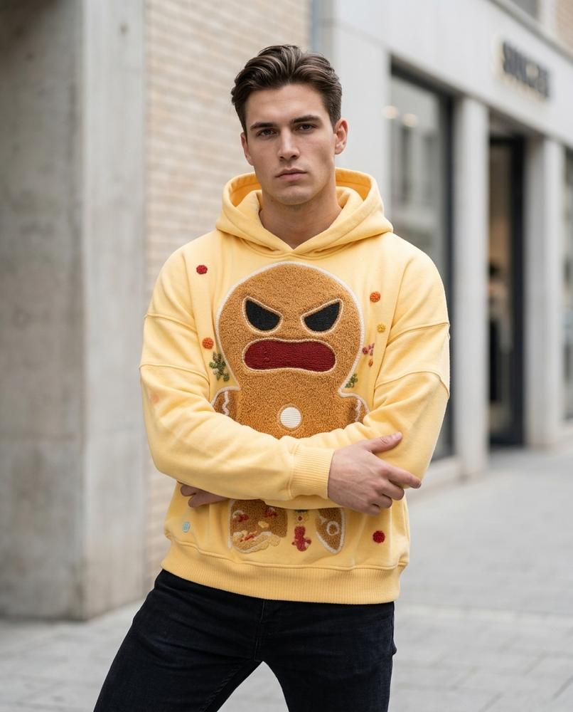 Statement Street - Tedad | Strukturierter Langärmeliger Hoodie Herren