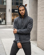 Statement Street - Nugas | Reißverschluss Ohren Hoodie Herren