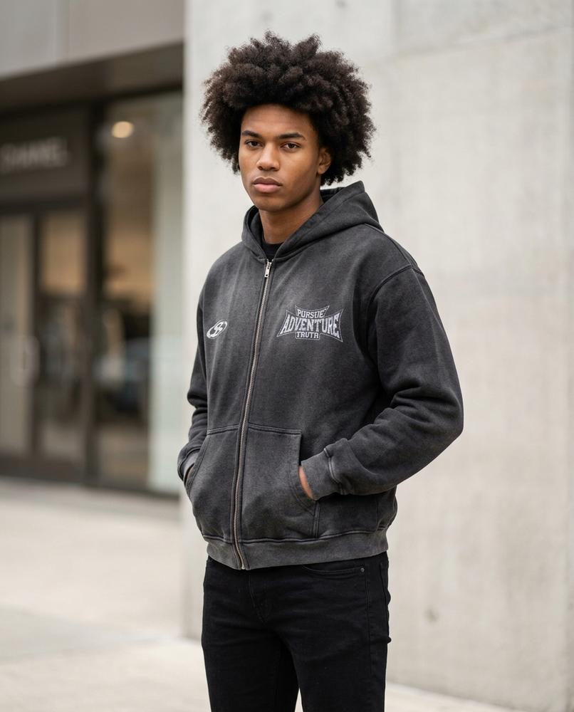 Statement Street - Aenet | Gewaschen Bedruckt Hoodie Herren