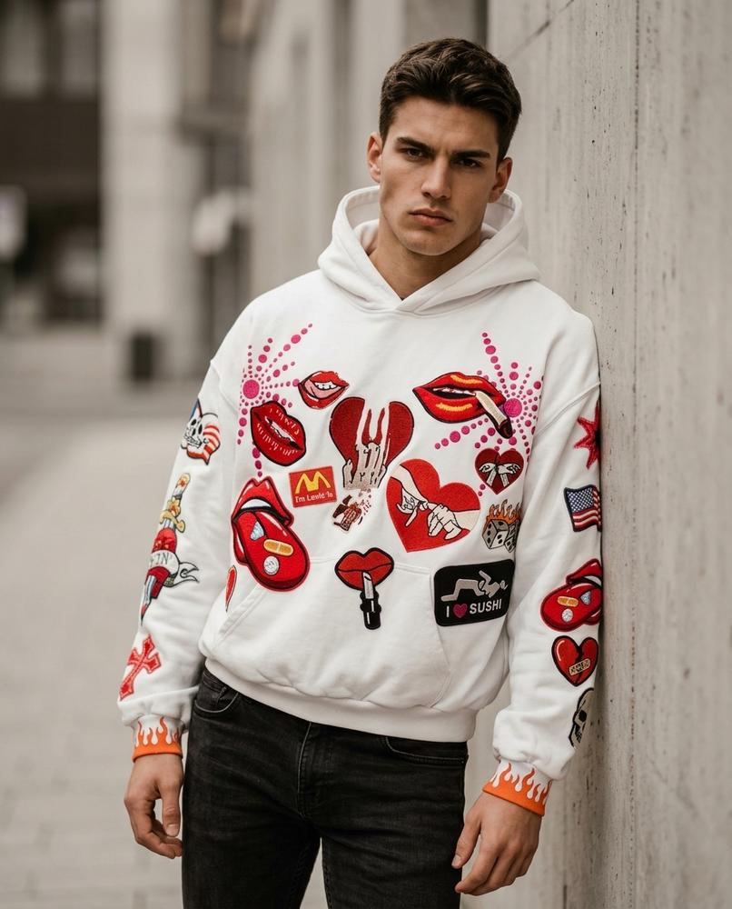 Statement Street - Vipik | Appliziert Gewaschen Hoodie Herren
