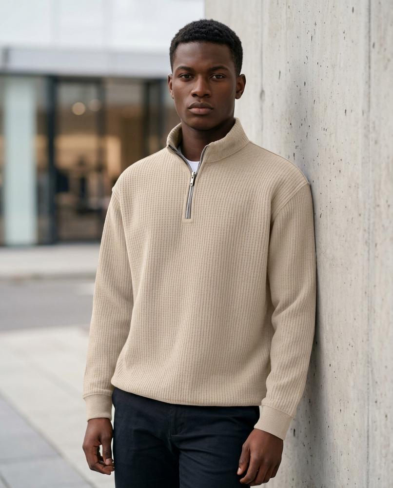 Statement Street - Zigak | Strukturiert Hochgeschlossen Pullover Herren