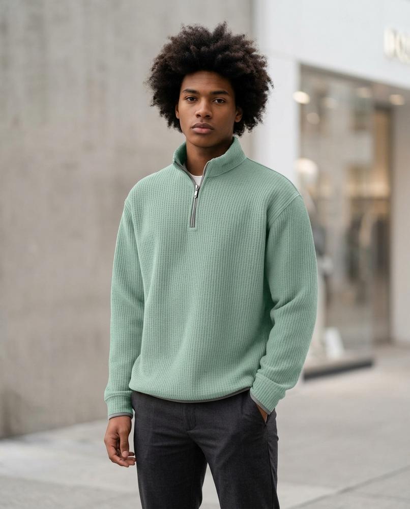Statement Street - Zigak | Strukturiert Hochgeschlossen Pullover Herren