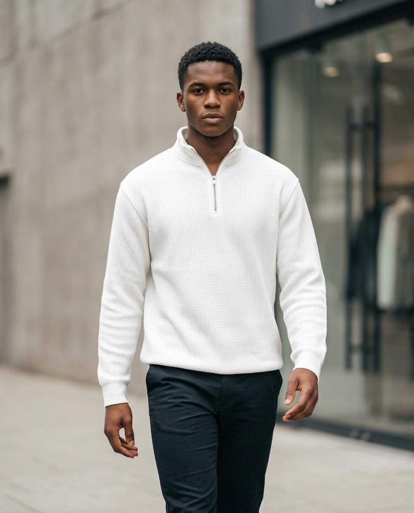 Statement Street - Zigak | Strukturiert Hochgeschlossen Pullover Herren