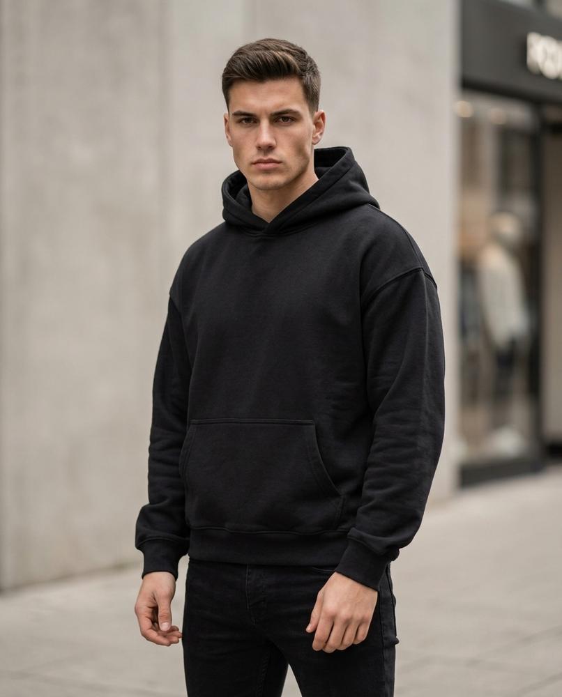 Statement Street - Cefun | Locker Geschnittener Baumwoll Hoodie Herren