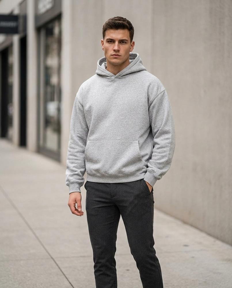 Statement Street - Cefun | Locker Geschnittener Baumwoll Hoodie Herren