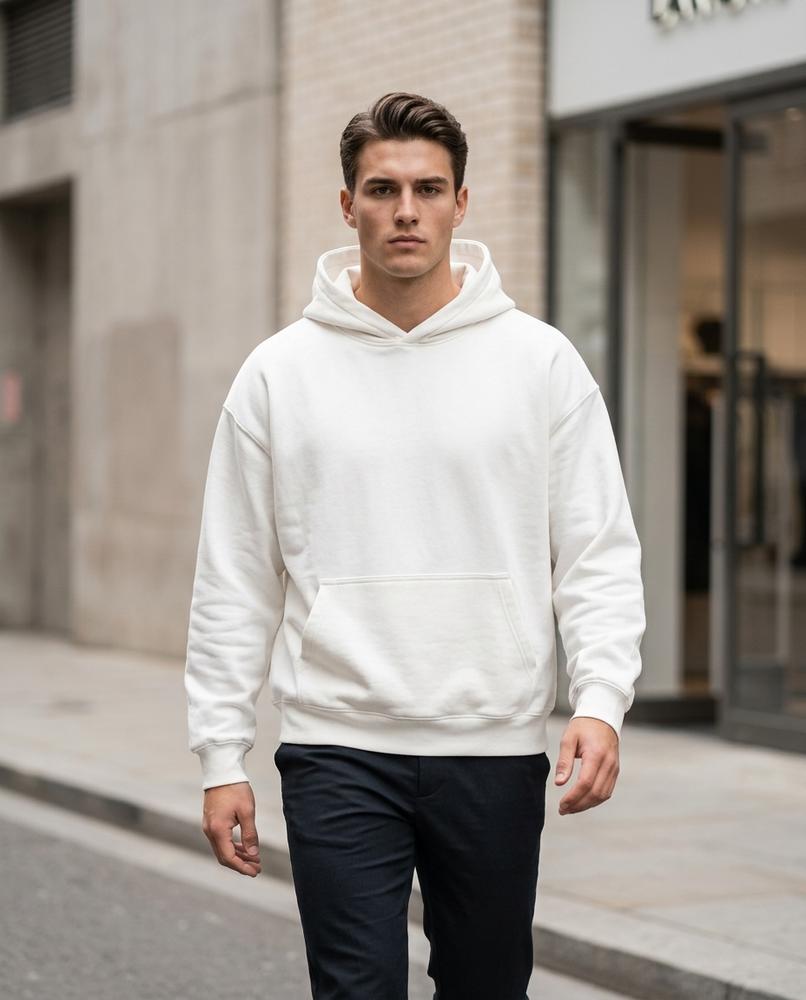 Statement Street - Cefun | Locker Geschnittener Baumwoll Hoodie Herren