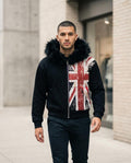 Statement Street - Aegad | Bedruckte Fellbesetzte Jacke Herren