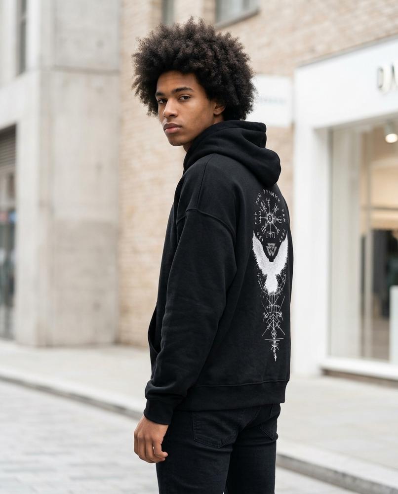Statement Street - Yalin | Langärmliger Bedruckter Hoodie Unisex