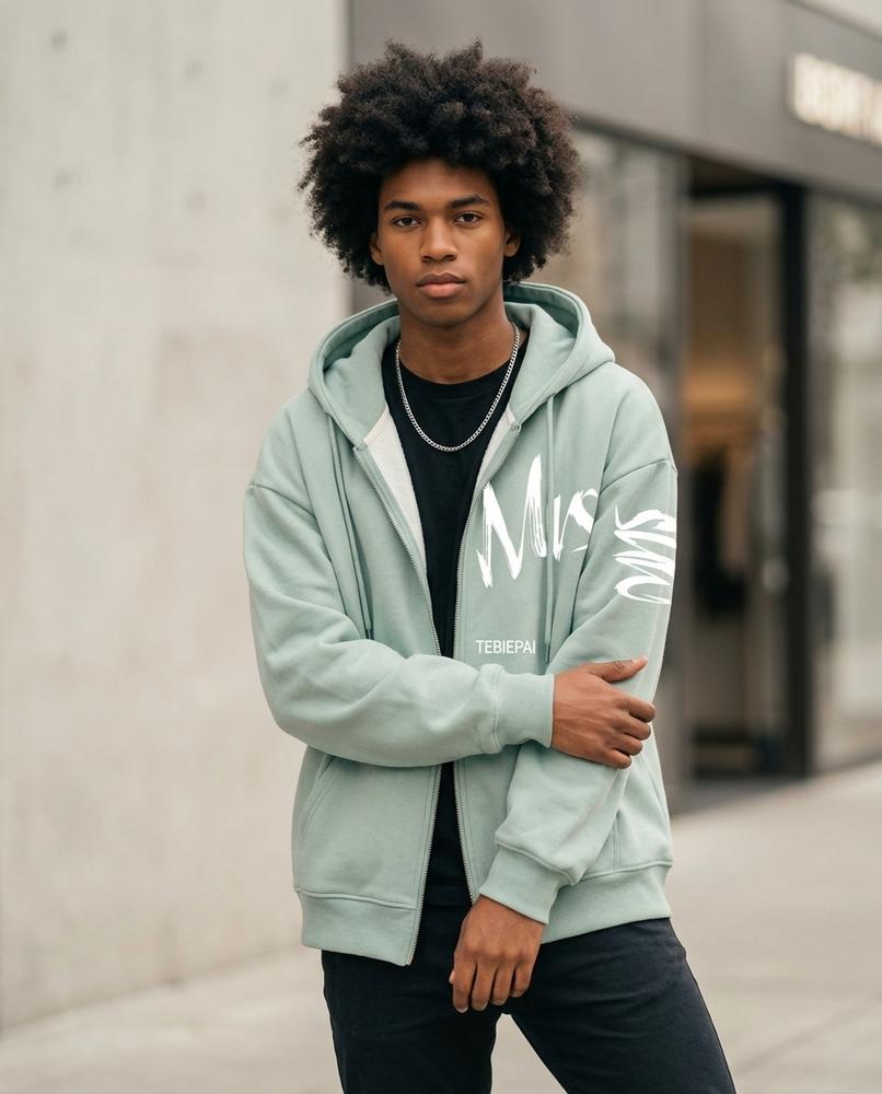 Statement Street - Renov | Bedruckter Weitgeschnittener Hoodie Herren
