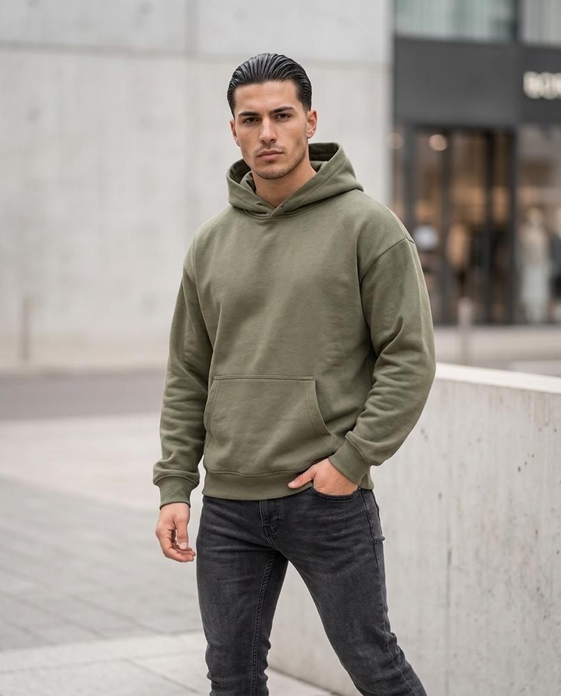 Statement Street - Mulin | Lockerer Aufgerauter Hoodie Herren