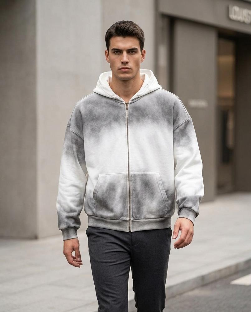Statement Street - Kipin | Reißverschluss Gewaschen Hoodie Herren